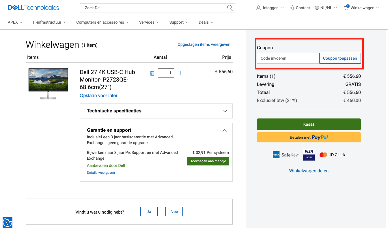 Dell Technologies kortingscode