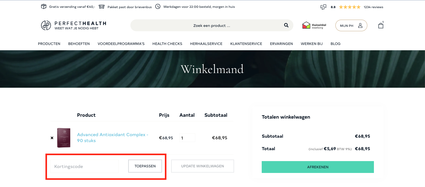 Perfect Health kortingscode