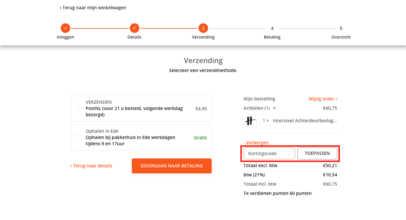 MooiDeurbeslag kortingscode