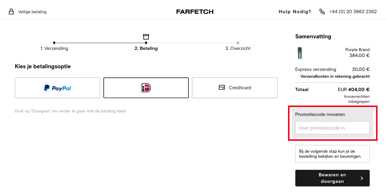 Farfetch kortingscode